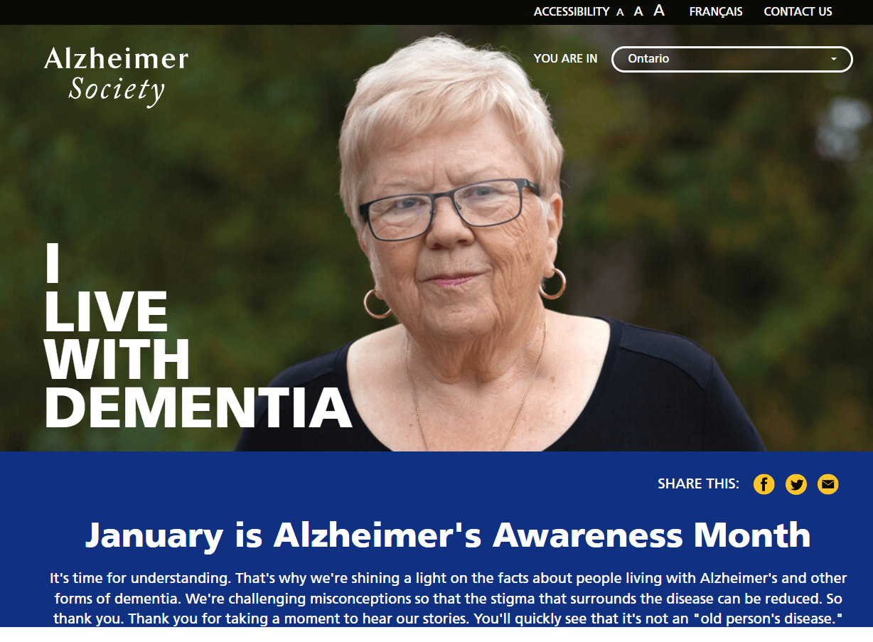 I live with dementia homepage