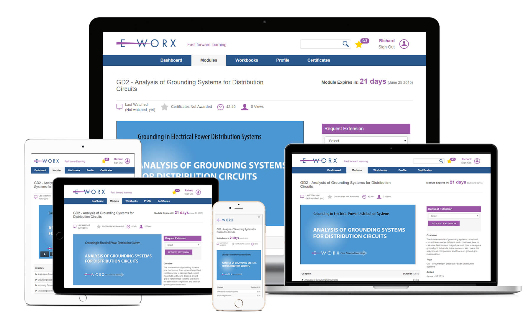 Custom web application screenshot