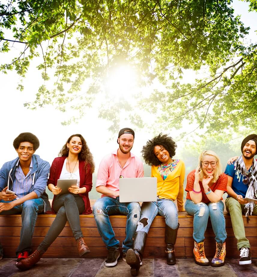 Students smiling